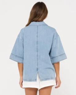 Hudson Short Sleeve Denim Shirt | Rusty Best Sale