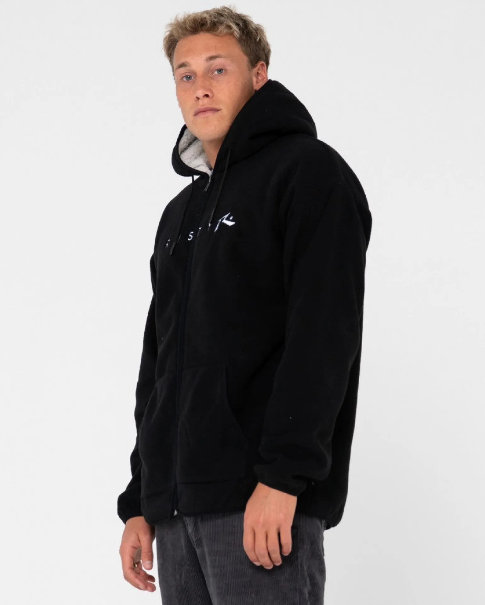 In Line Sherpa Zip Up Polar Fleece | Rusty Cheap