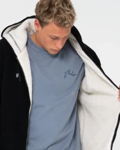 In Line Sherpa Zip Up Polar Fleece | Rusty Cheap