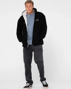 In Line Sherpa Zip Up Polar Fleece | Rusty Cheap