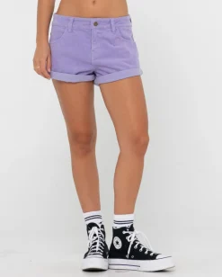 Its No Secret Low Rise Cord Short | Rusty Discount