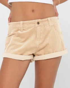 Its No Secret Low Rise Cord Short | Rusty Hot