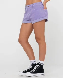 Its No Secret Low Rise Cord Short | Rusty Discount