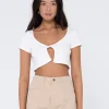 Kenz Twisted Short Sleeve Top | Rusty Best