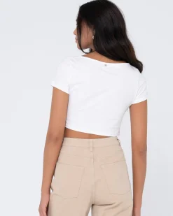 Kenz Twisted Short Sleeve Top | Rusty Online