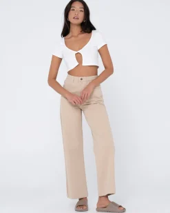 Kenz Twisted Short Sleeve Top | Rusty Online