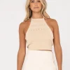 Laura Halter Crop Knit Top | Rusty Flash Sale
