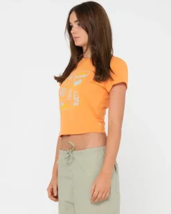Le Sol Skimmer Graphic Baby Tee | Rusty Discount