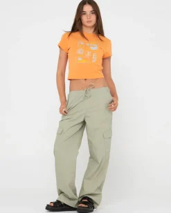 Le Sol Skimmer Graphic Baby Tee | Rusty Cheap