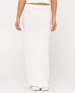 Leo Crotchet Knit Maxi Skirt | Rusty New