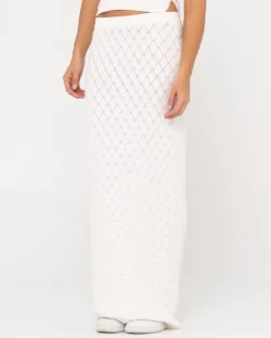 Leo Crotchet Knit Maxi Skirt | Rusty New