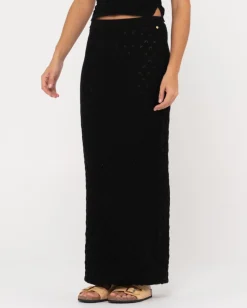 Leo Crotchet Knit Maxi Skirt | Rusty Sale