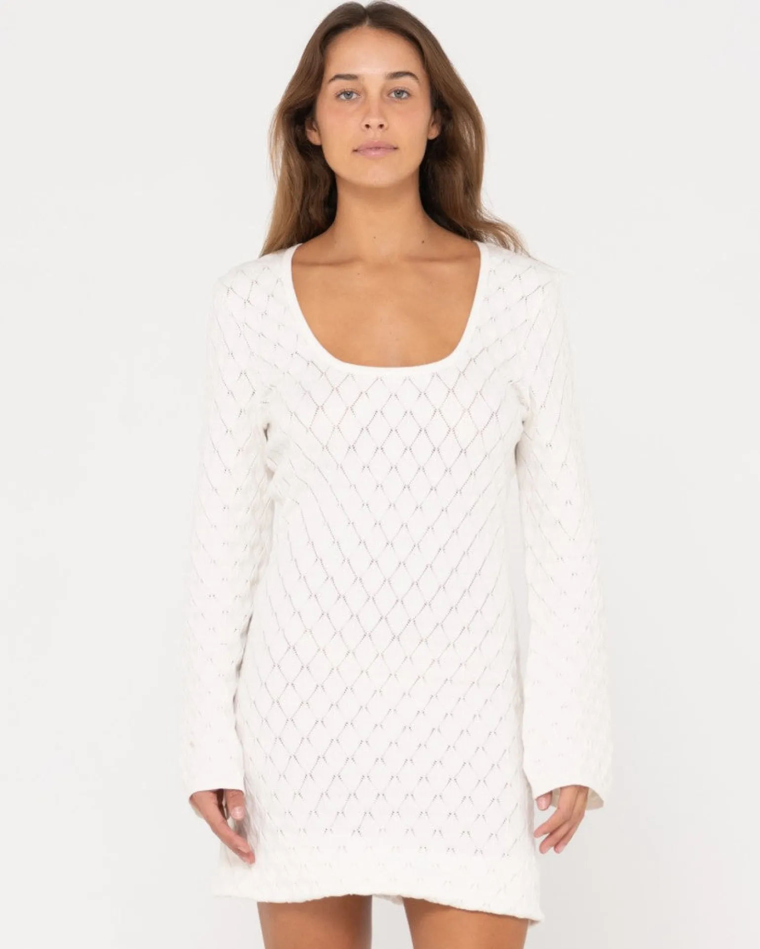 Leo Long Sleeve Knit Mini Dress | Rusty Sale