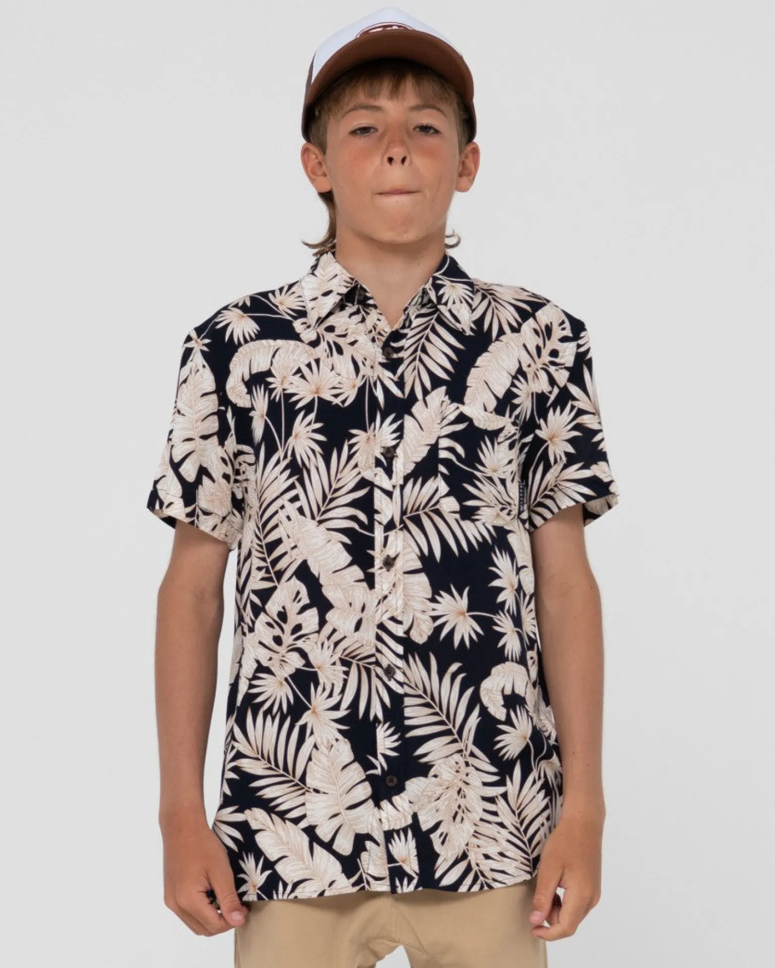 Line Up Printed Short Sleeve Shirt Boys | Rusty Flash Sale