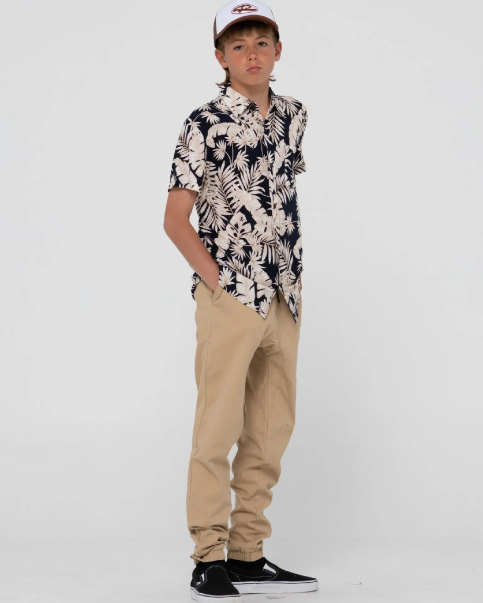 Line Up Printed Short Sleeve Shirt Boys | Rusty Flash Sale