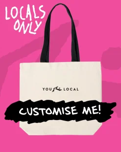 Locals Only Custom Printed Tote Bag | Rusty Shop