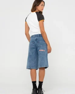 Long Mommy Low Rise Baggy Jort | Rusty Fashion