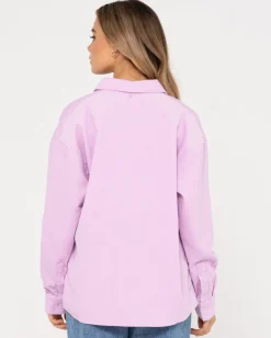 Louis Mini Cord Long Sleeve Shirt | Rusty Best Sale