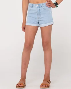 Luck Rolled Denim Short Girls | Rusty Online