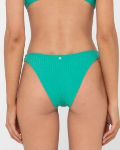 Lucky Rib Towelling Midi Bikini Bottom | Rusty Store