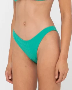 Lucky Rib Towelling Midi Bikini Bottom | Rusty Fashion