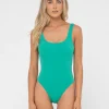 Lucky Rib Towelling One Piece | Rusty Discount