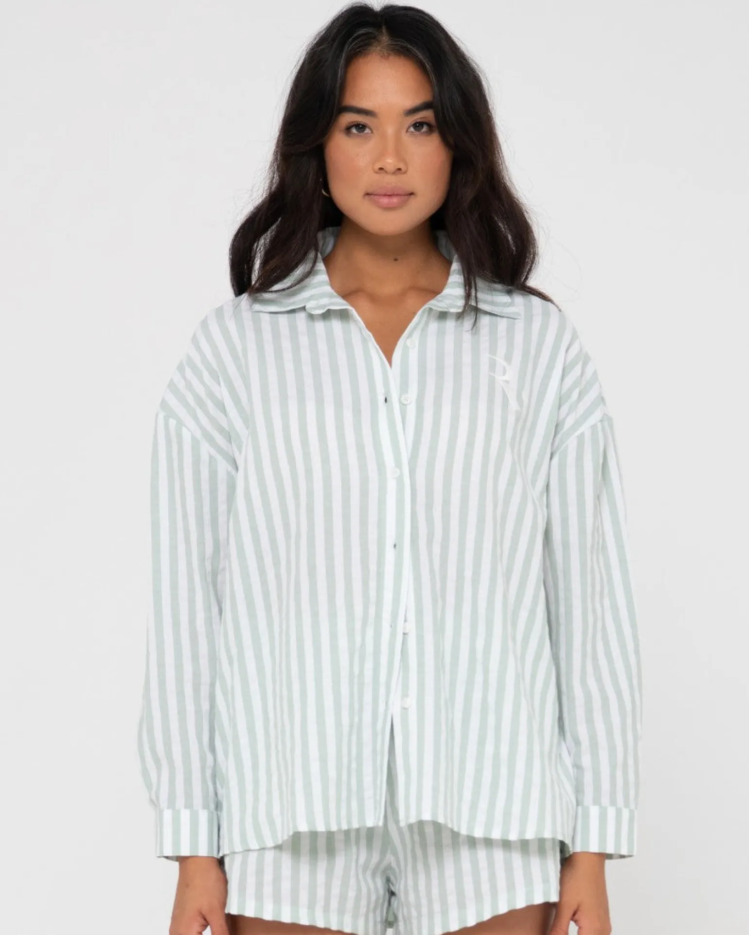 Mackenzie Striped Oversized Shirt | Rusty Flash Sale