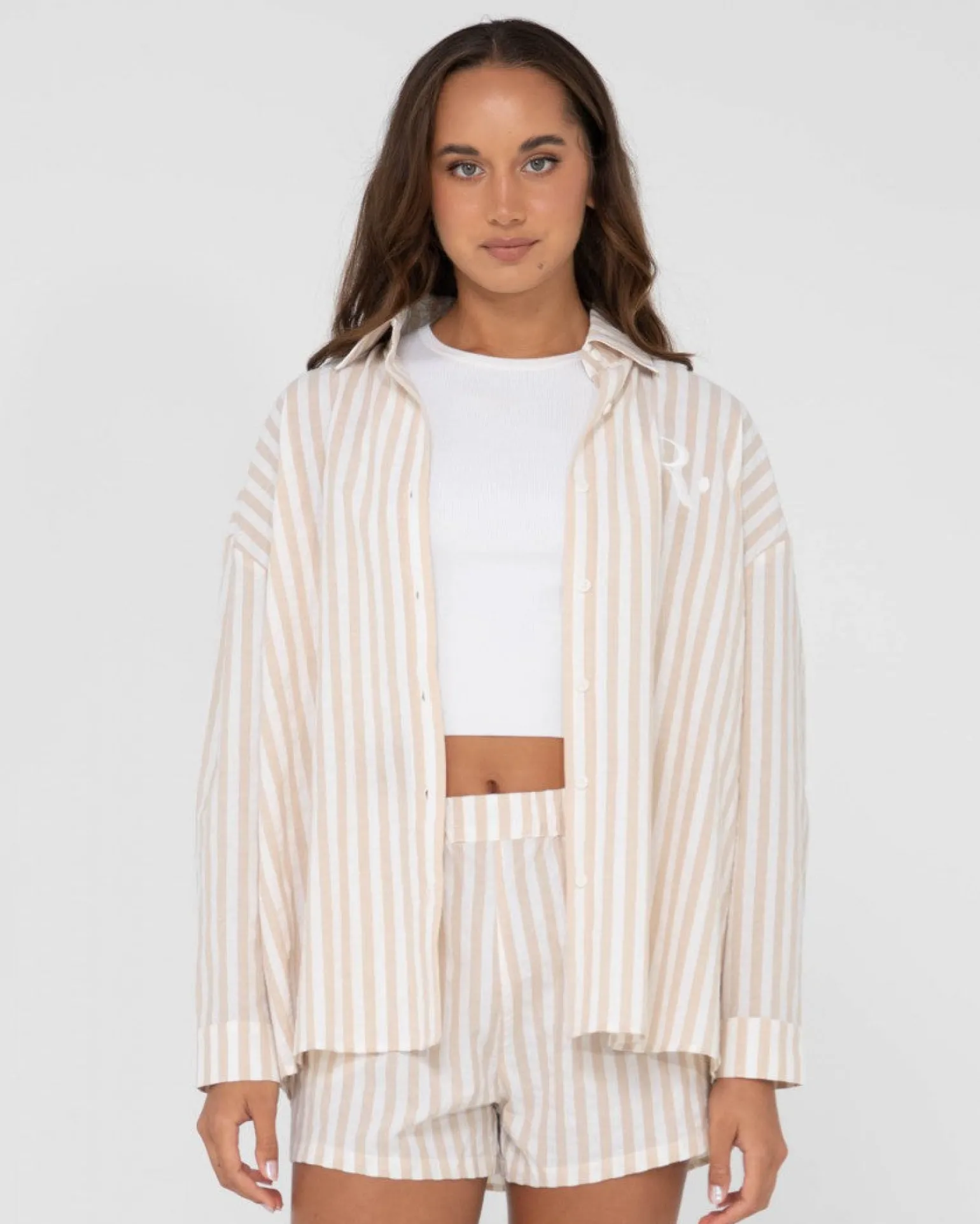 Mackenzie Striped Oversize Shirt | Rusty Flash Sale