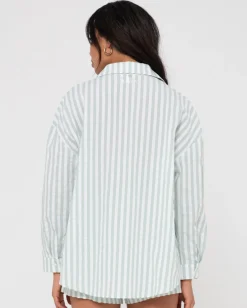 Mackenzie Striped Oversized Shirt | Rusty Flash Sale