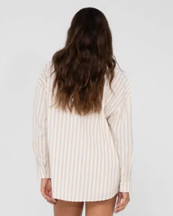 Mackenzie Striped Oversize Shirt | Rusty Flash Sale