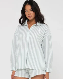 Mackenzie Striped Oversized Shirt | Rusty New