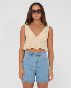 Magnolia Floral Printed Crop Top | Rusty Store