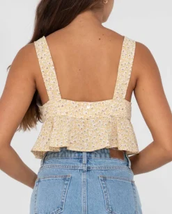 Magnolia Floral Printed Crop Top | Rusty Store