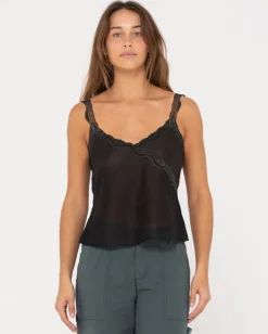 Maison Sheer Lace Cami Top | Rusty Best