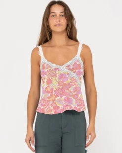 Maison Sheer Lace Cami Top | Rusty Discount