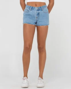 Malta Low Rise Frayed Denim Short | Rusty Hot