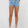 Malta Low Rise Frayed Denim Short | Rusty Online