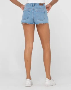 Malta Low Rise Frayed Denim Short | Rusty Hot