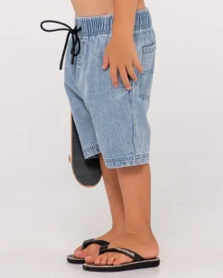 Manila Folder Denim Elastic Short Runts | Rusty Best