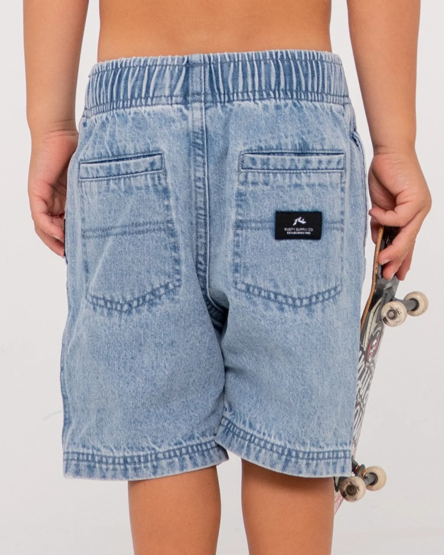 Manila Folder Denim Elastic Short Runts | Rusty Best