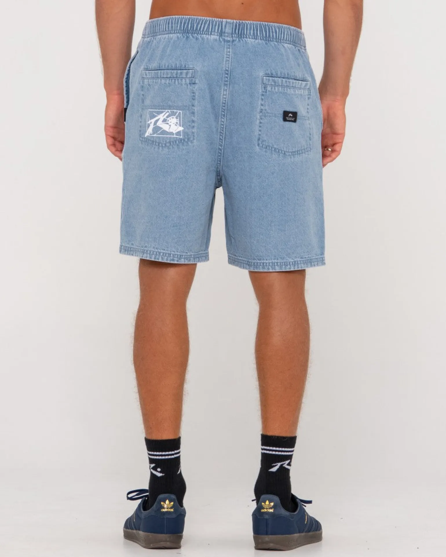 Manila Folder Vintage Wash Denim Elastic Short | Rusty New