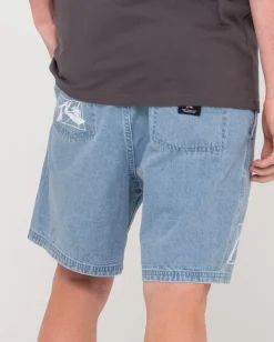 Manila Folder Vintage Wash Denim Elastic Short | Rusty Sale
