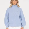 Marlow Relaxed Chunky Mock Neck Knit | Rusty New