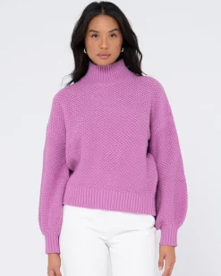 Marlow Relaxed Chunky Mock Neck Knit | Rusty Sale