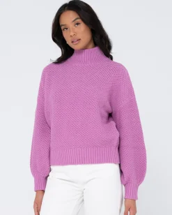 Marlow Relaxed Chunky Mock Neck Knit | Rusty Sale