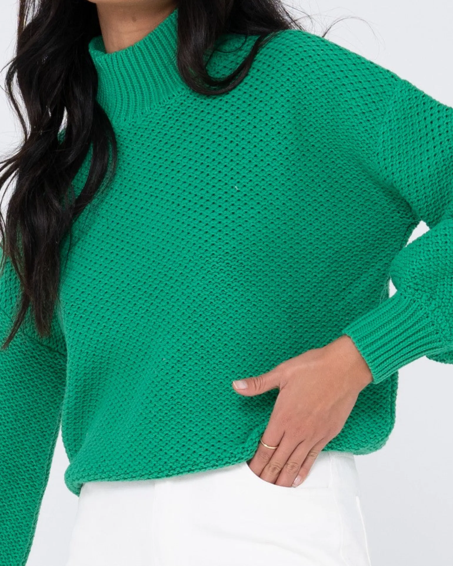Marlow Relaxed Chunky Mock Neck Knit | Rusty Sale