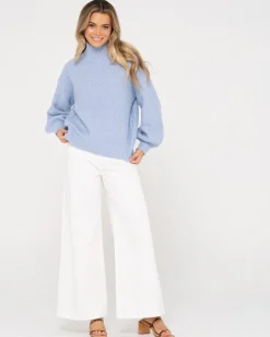 Marlow Relaxed Chunky Mock Neck Knit | Rusty New