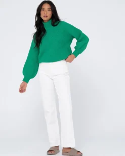 Marlow Relaxed Chunky Mock Neck Knit | Rusty Sale
