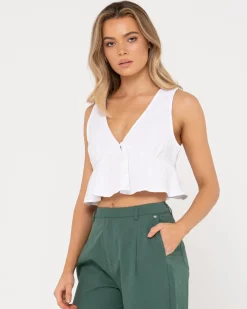 Matilda Button Up Crop Top | Rusty Best Sale