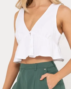 Matilda Button Up Crop Top | Rusty Best Sale